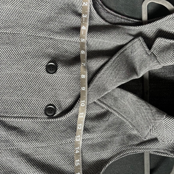 Herringbone Longline Blazer Vest - Grey/Black - Size S–M - Picture 5 of 6
